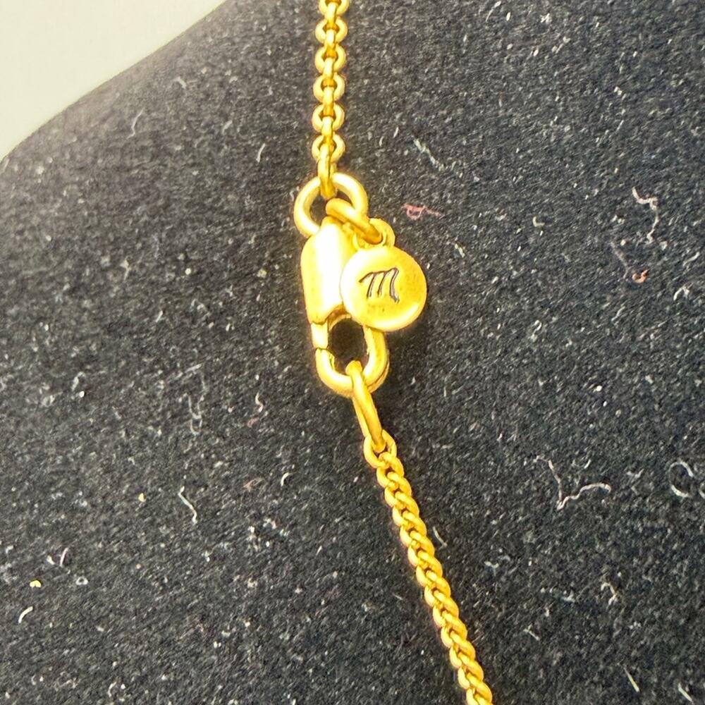 Madewell Gold Tone Natural Colored Oval Pendant Necklace - Picture 6 of 6